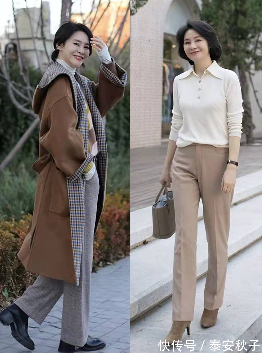 减龄|50岁+女人不当老奶奶!2月学她这样穿:减龄时髦、还美的高级!