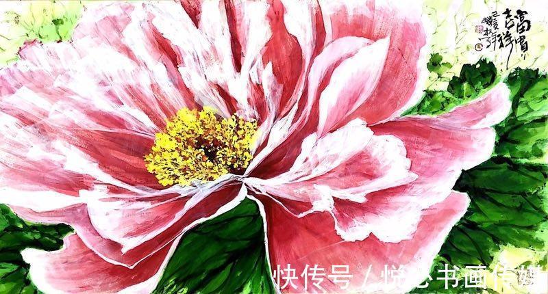 牡丹#画面溢花香，沁心扉，当代著名画家肖瑞权国画牡丹作品欣赏