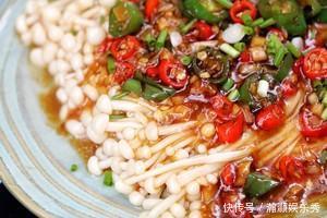  金针菇|5分钟的快手菜，教你怎样做低卡低脂的金针菇，啥技巧也没有