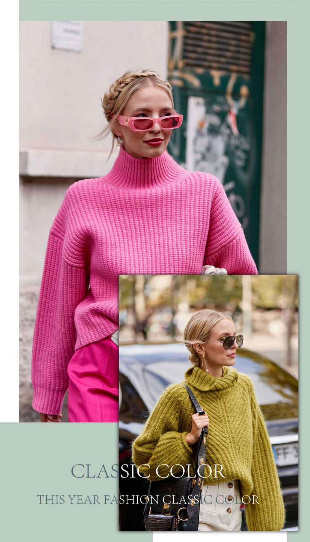 开春赶紧告别黑白灰，彩色毛衣有春日feeling，减龄又清新