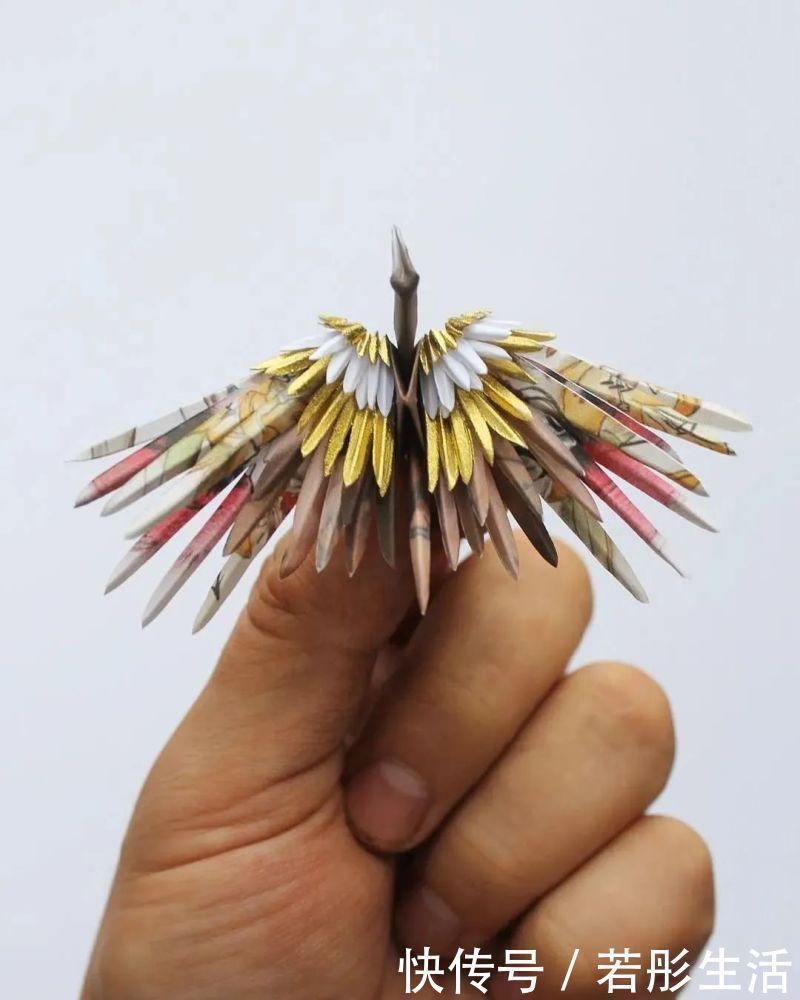 翅膀$抑郁小哥把一只2毛钱的千纸鹤折成了我买不起的样子,不但病好了还年入百万