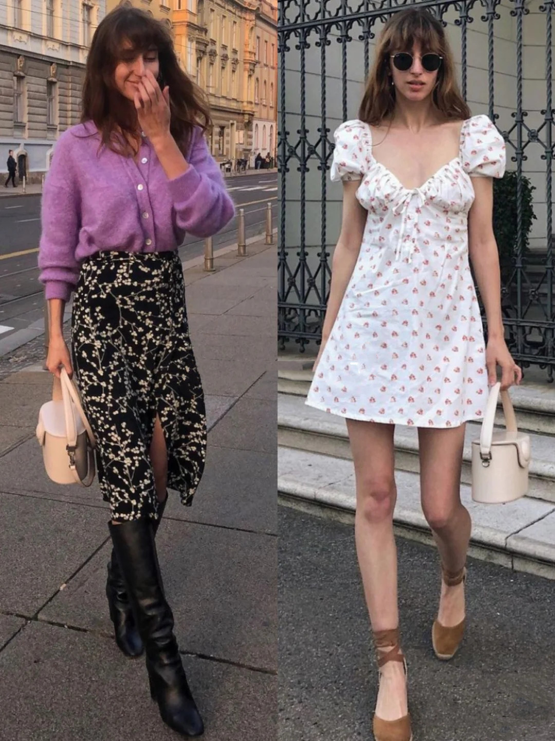 温暖的春天穿浪漫的衣服很应景, 法式穿搭慵懒又时髦, 建议收藏