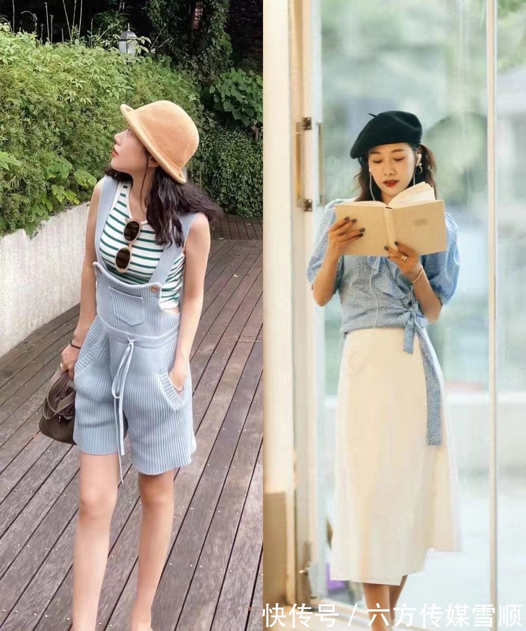 包臀裙|30、40岁女人可照搬的优雅穿搭，治愈感蓝色系，优雅又高级