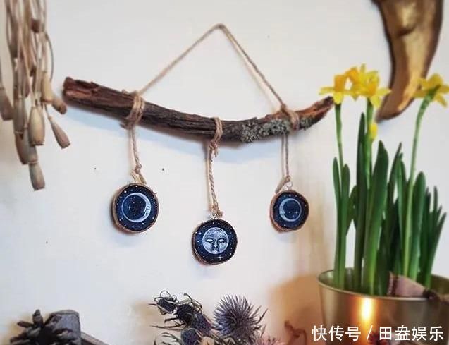 废弃的木头切成了片,竟然这么多地方都用得到,DIY手工绘画
