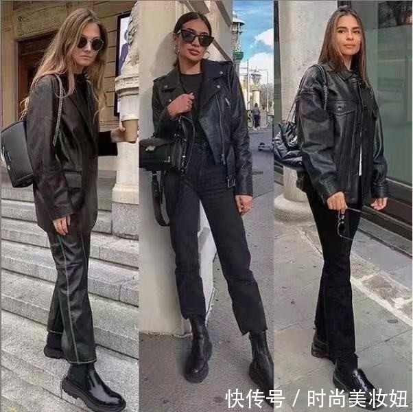 街拍|全黑穿搭永不过时,4种搭配打造高级范,时髦与气质并存