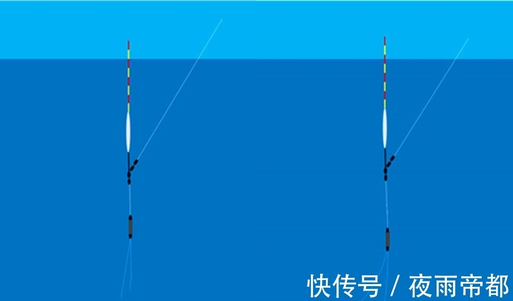 调漂方法大全:图解无钩调漂,双钩始终躺底,钓大鱼最佳调漂方法