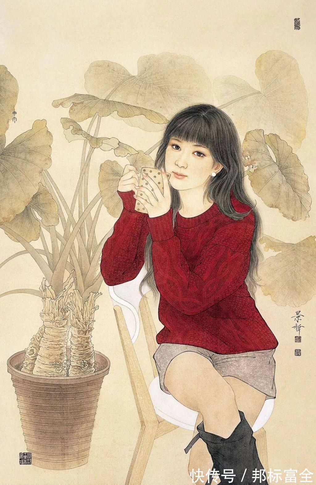 崔景哲!崔景哲:当古典美遇上工笔画,春风拂面惊艳四方