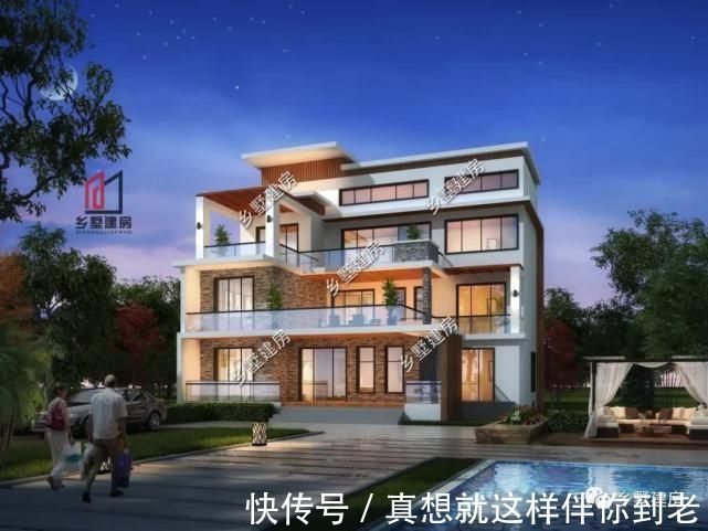 建筑面积|简约的五款现代风别墅，有地都能建，进来看看吧