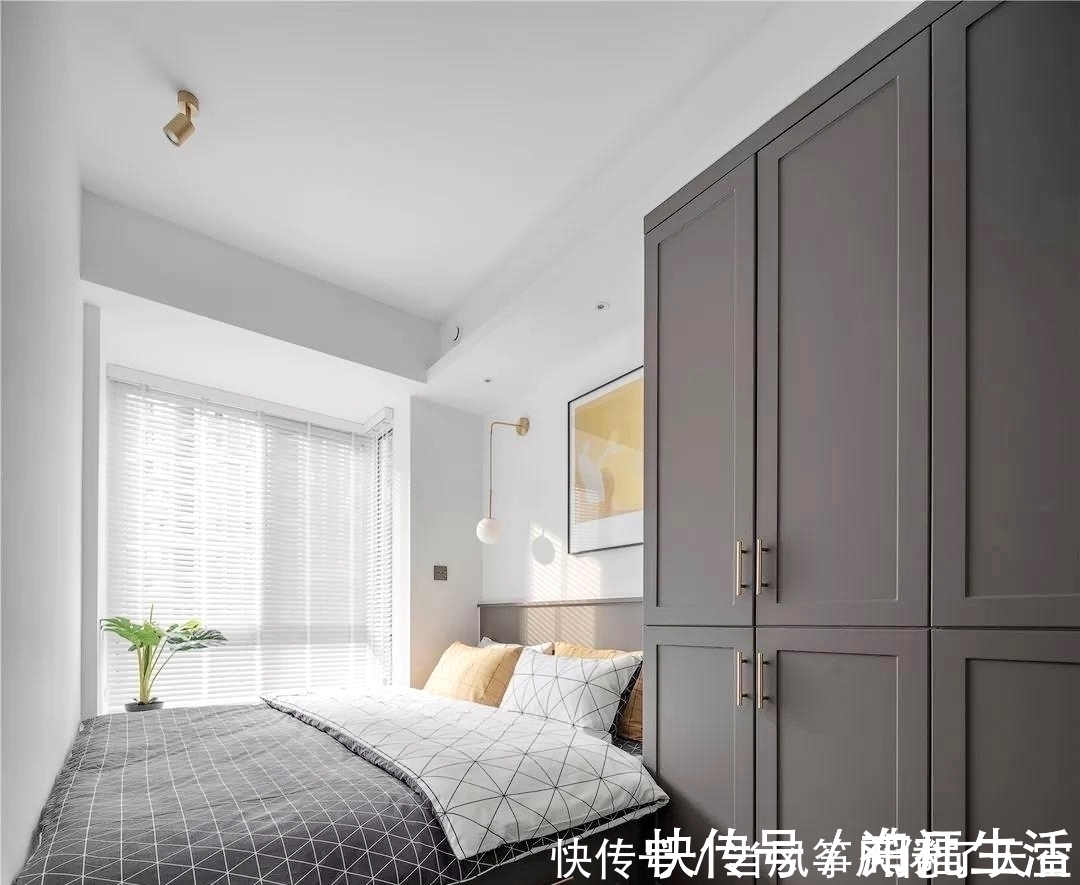 卧室|她家48㎡,拥有三间卧室,超大餐厅,书房客厅合二为一,太聪明了