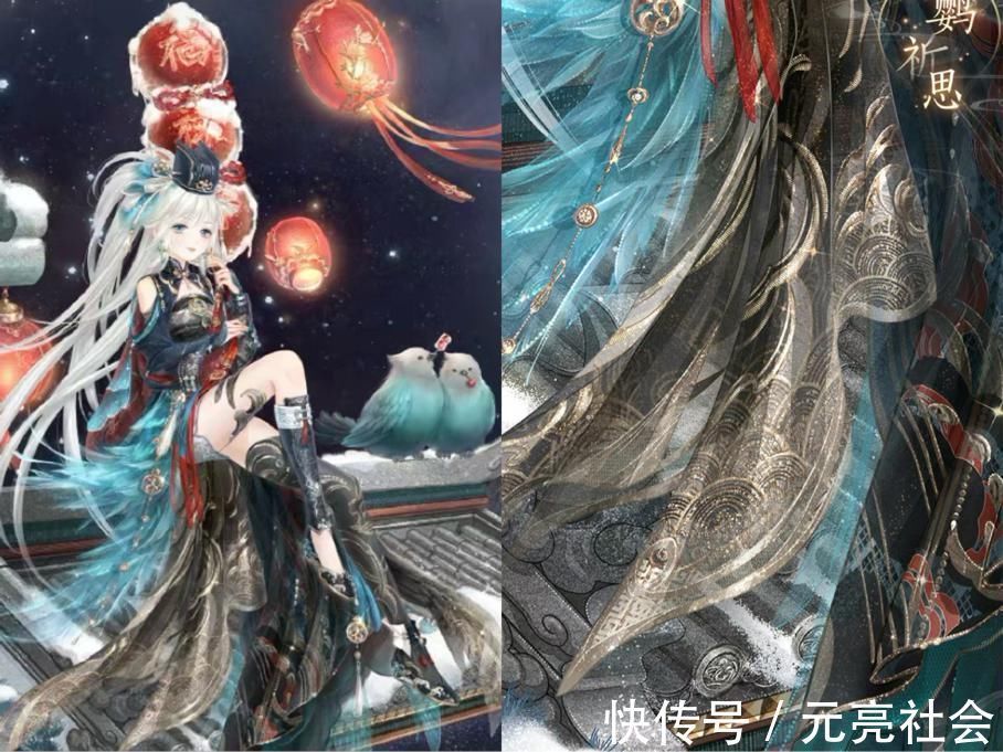 套装 奇迹暖暖新套装太俏皮!暖暖翘腿坐房檐,2对灵鹦一旁秀恩爱