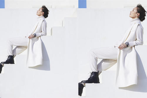 选白色大衣真聪明，早春穿搭也应景，端庄优雅又有亲和力