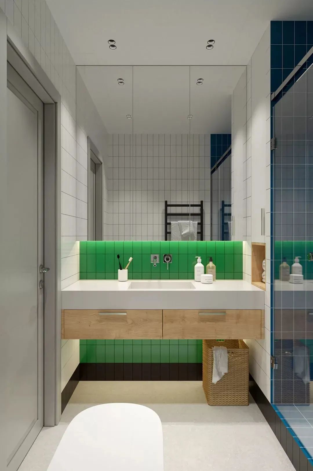 色彩斑斓|120㎡现代，色彩斑斓而时尚，空间高级有活力