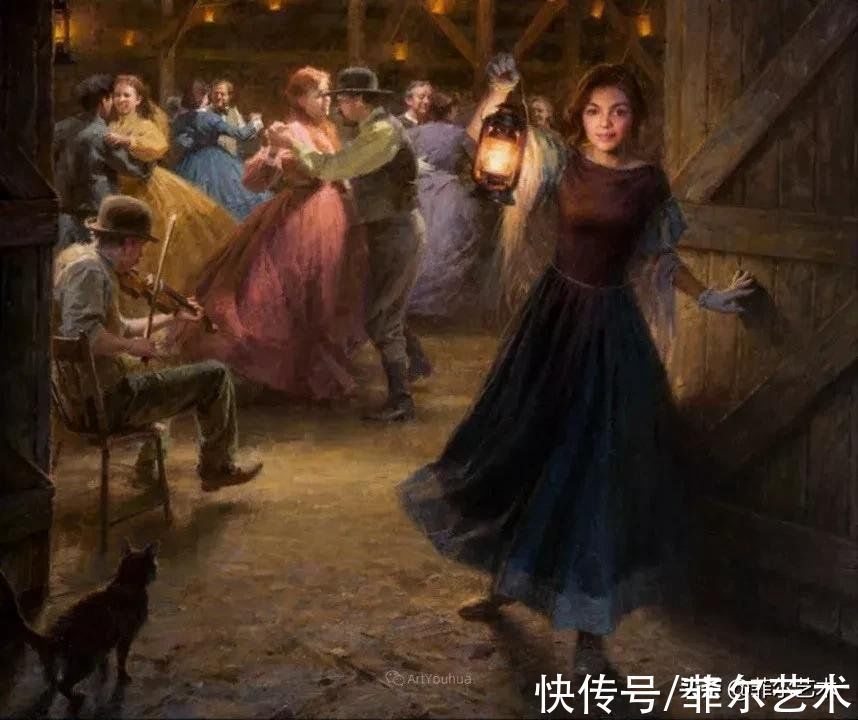 油画#色彩浓郁透明感富有表现力与感染力~画家摩根·威斯特林油画欣赏