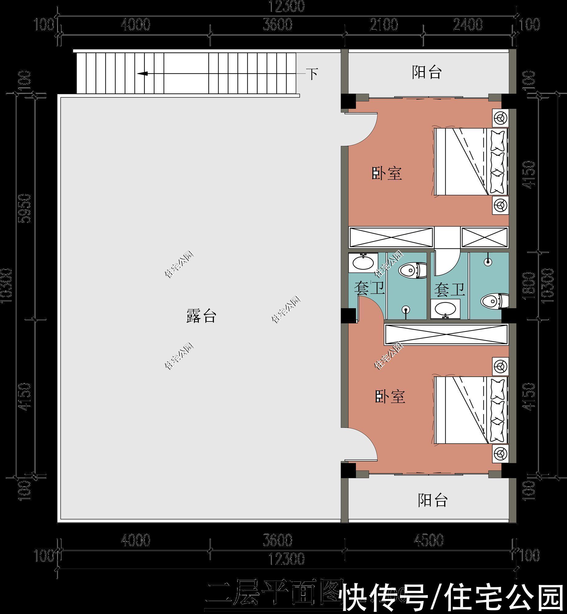 占地尺寸|谁说农村别墅一定要有罗马柱?看看这10套户型,每套颜值都很高