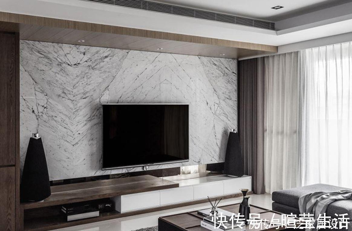 大理石|家里电视背景墙太普通?看看这些设计,背景墙也能凹出时尚造型