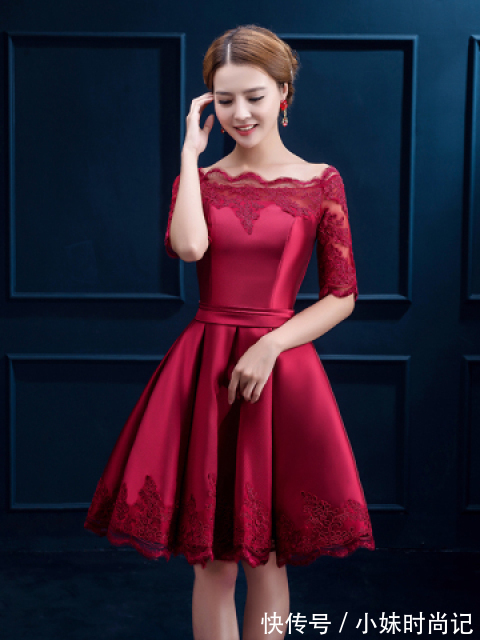 蕾丝|新娘敬酒服怎么选才能凸显新娘气质?