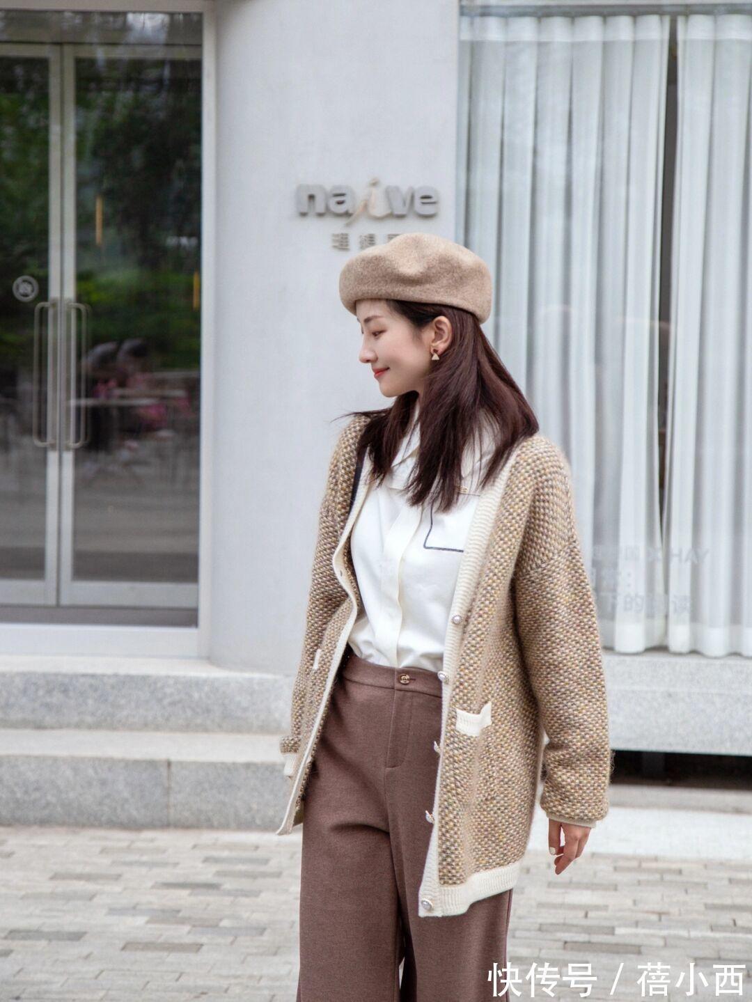 紫色 “针织开衫”才是永不过时的春季单品,时髦又高级,谁穿谁优雅