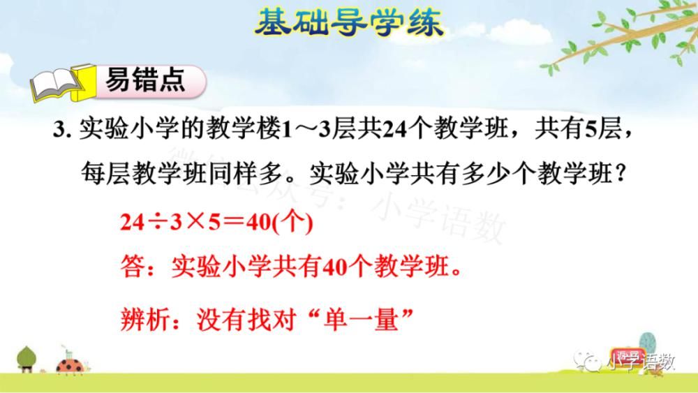 单元|人教版三年级数学上册第6单元《“归一”问题》课件及同步练习