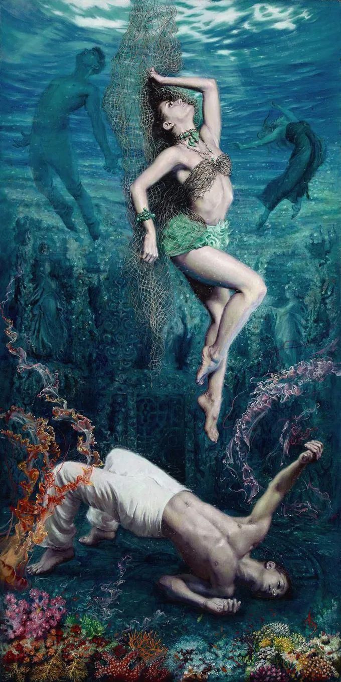 ·曼努克@自然又野性的存在,美女艺术家的唯美油画欣赏