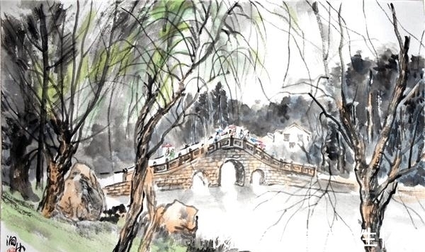 江南春!水墨丹青桃花源