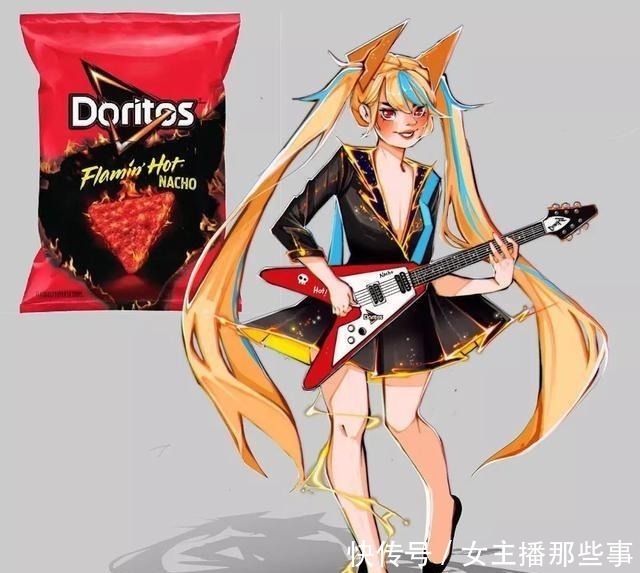 星巴克|画师笔下的零食拟人化,彩虹糖化身辣妹小萝莉,他的形象别具一格