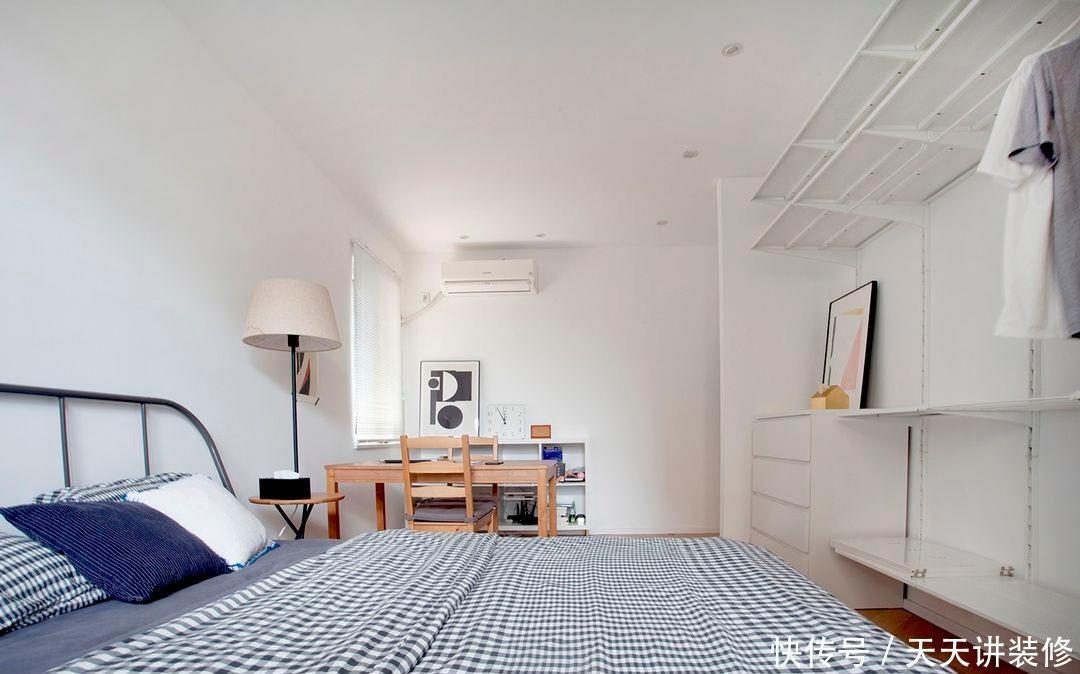 洗漱柜|55平小户型能怎么装？卧室功能强大，开放式衣柜太惊艳