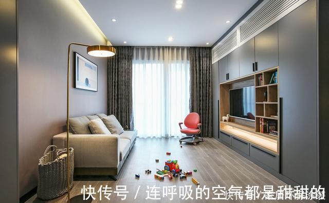 轻奢|102平现代轻奢风三居室,一家四口这样住就好