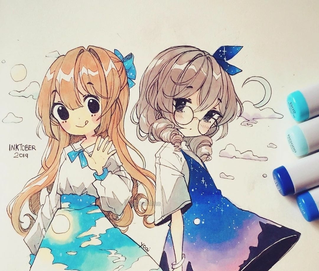 素材|马克笔动漫人物素材资料库,总有一张心仪的!