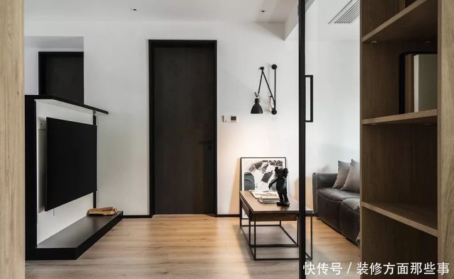 隔墙|74平现代风一居室拆掉厨房隔墙换来大客厅,水泥墙水泥地简单耐看