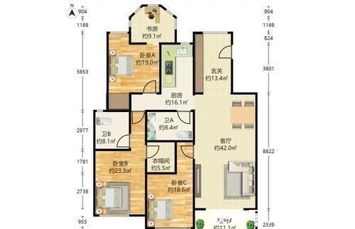 主卧室|160㎡四居室，玄关比我家卧室都大，这才是真正的低调奢华有内涵