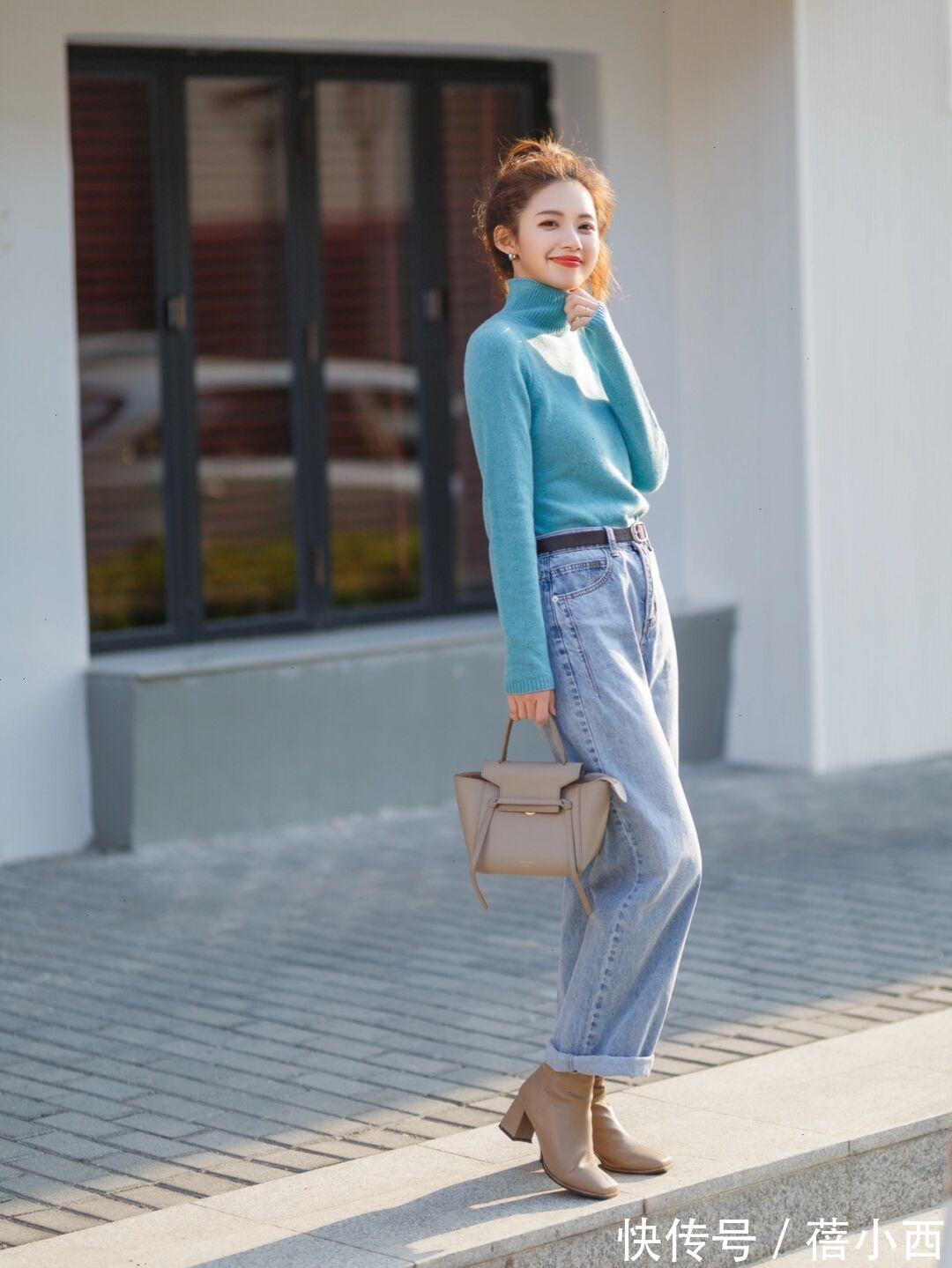 时髦精 冬季“毛衣”穿搭又卷土重来,想成为时髦精就这么穿,体面又时尚