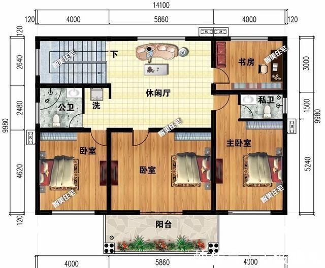 罗马柱|23万建一栋农村两层别墅,5个卧室都朝南,采光好生活质量高
