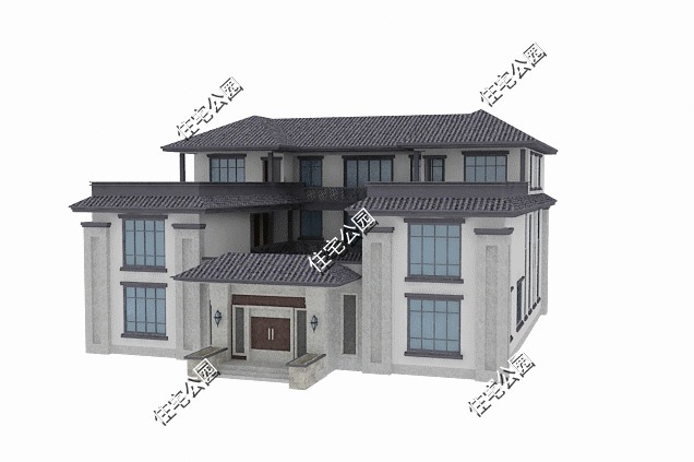 三合院|农村建中式，这样设计怎么样？电梯、独立厨房、大套卧全有了