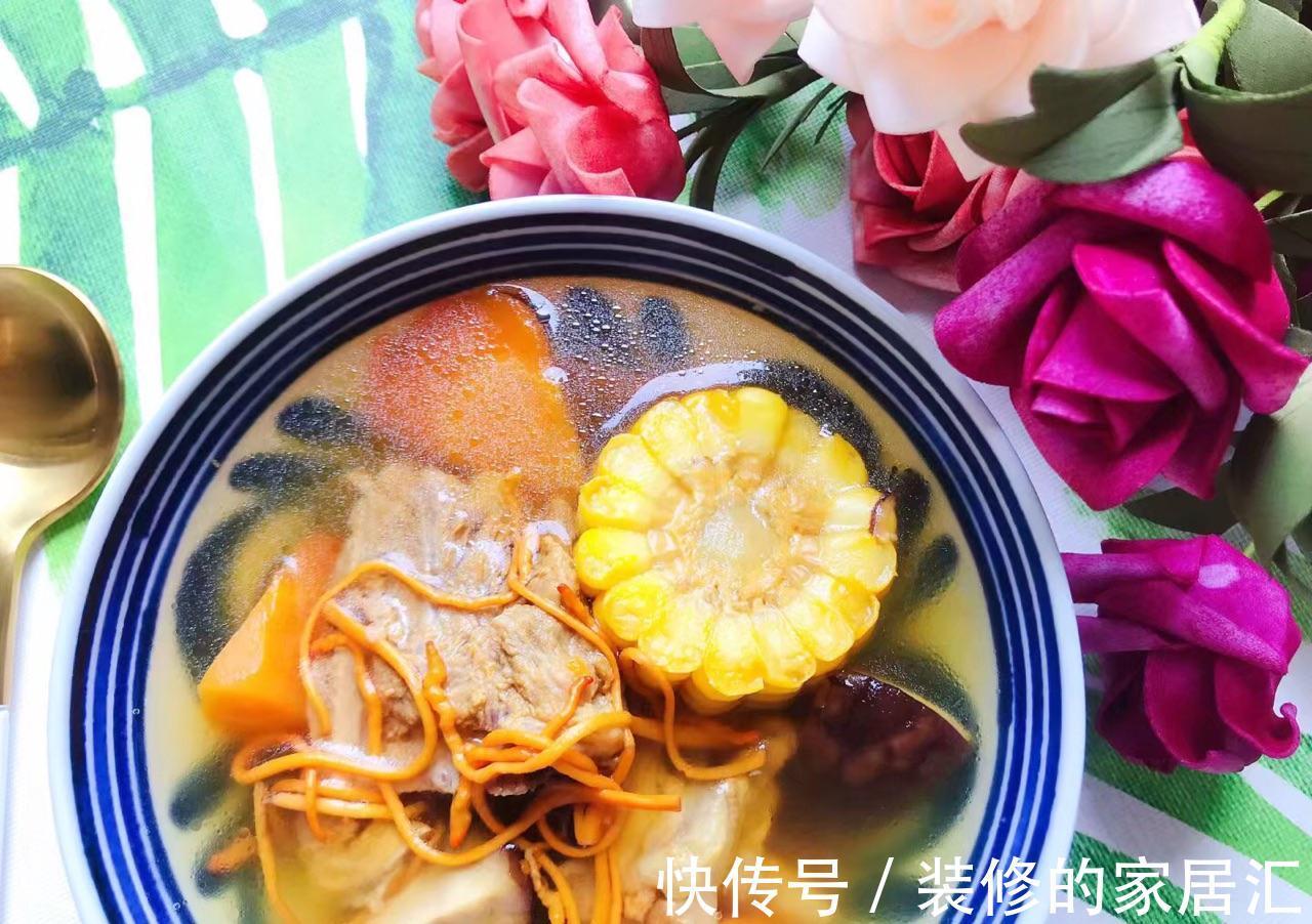 秋季养生多喝虫草花排骨汤，滋补身体，清淡滋润味道很不错