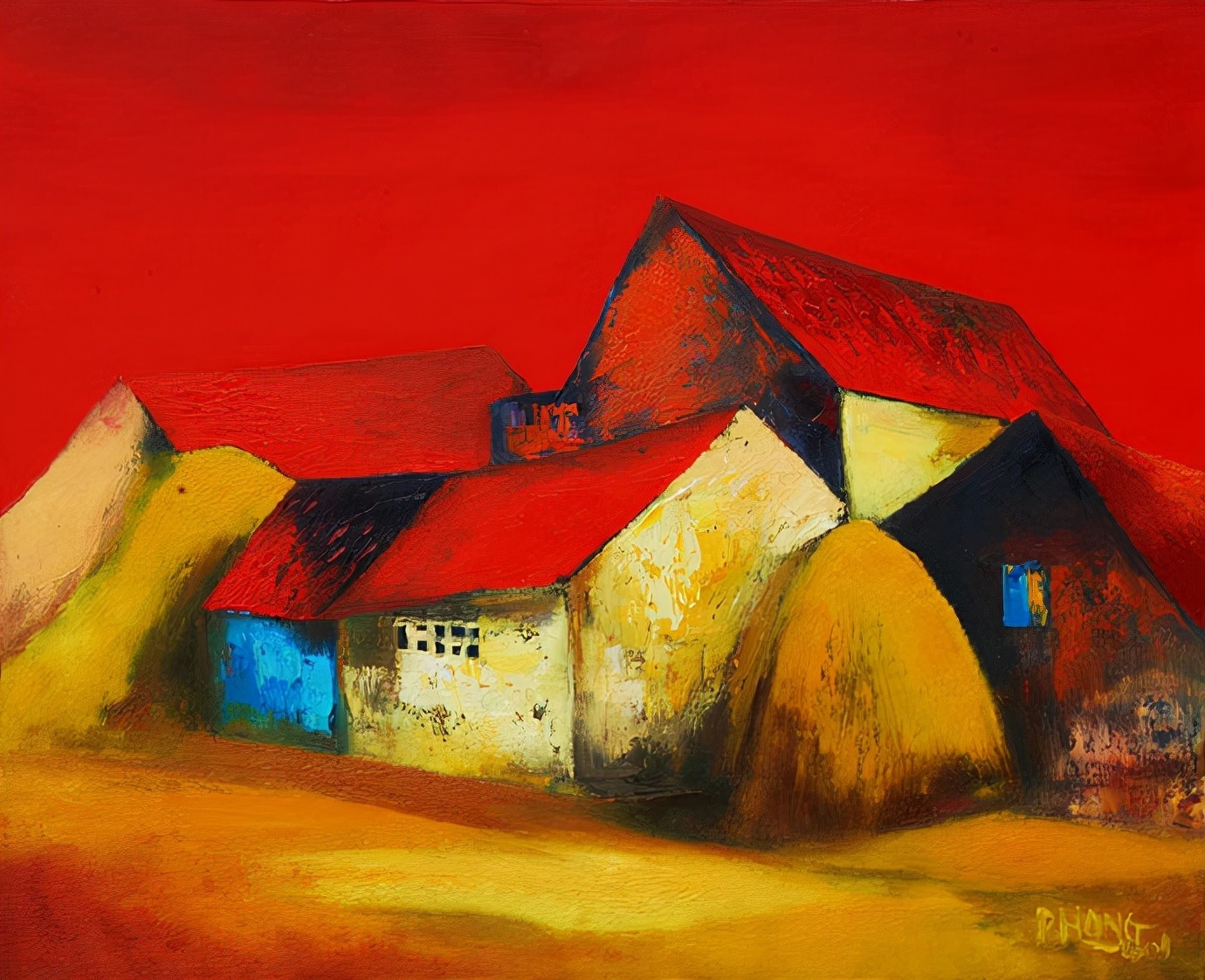 美术学院@越南画家Dao Hai Phong色彩艳丽的绘画作品