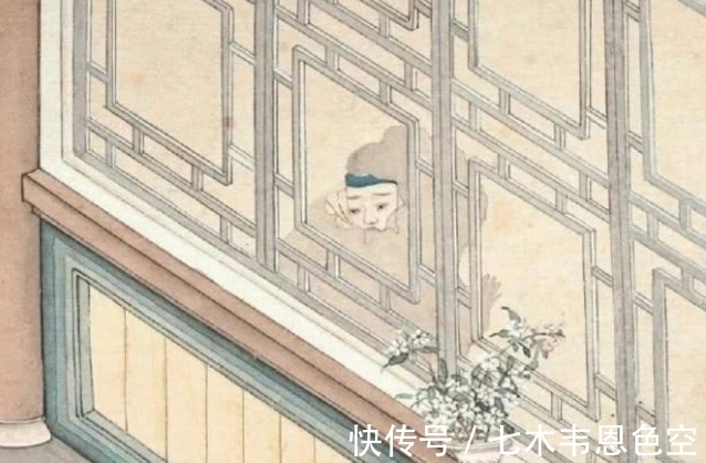 女鬼|清朝有一幅女鬼图,网友称不敢细看,放大后看她在做何事?