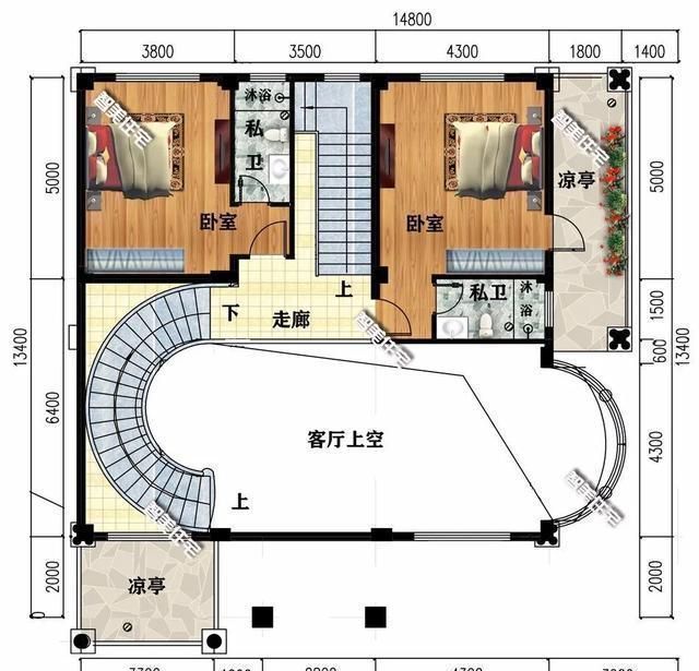 私卫|2栋带架空层设计的豪宅，有钱就回老家建房，特别风光