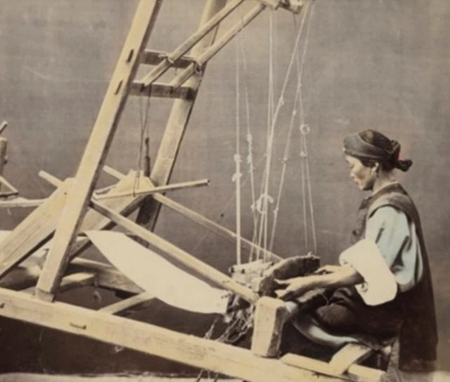 惊艳|1910年清朝彩照:李鸿章侄儿媳美丽惊艳,满脸愁容的纺织女!