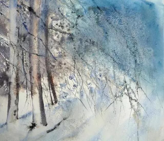 东方$富有诗意的水彩,带着东方水墨的质感,果真是妙啊