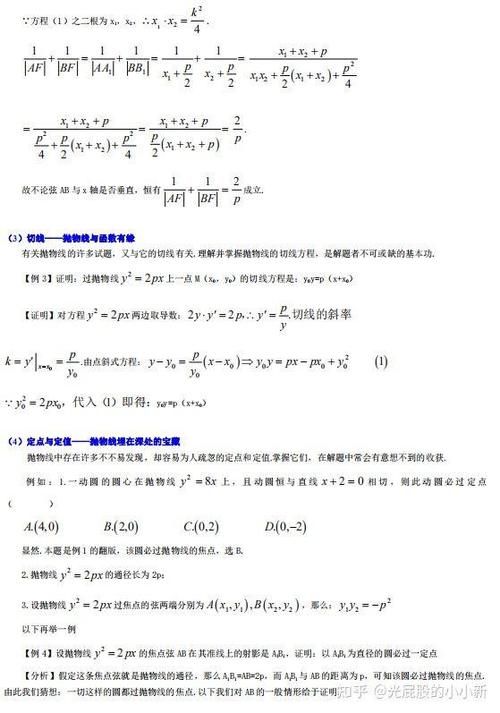 2021高考数学：抛物线精编结论大全，含习题精炼，考前必刷系列！