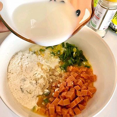 搅拌均匀|奶香鸡蛋饼