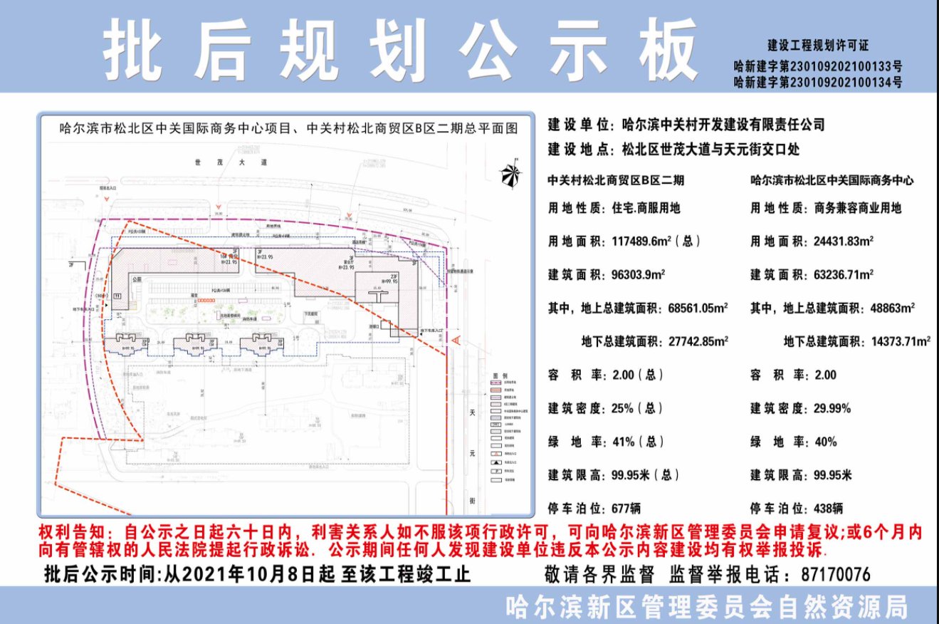 松北区|快讯：松北区中关国际商务中心项目批后公示