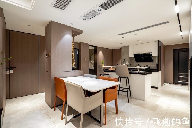 钢结构|127㎡客餐厨一体-洄游动线极简美家！