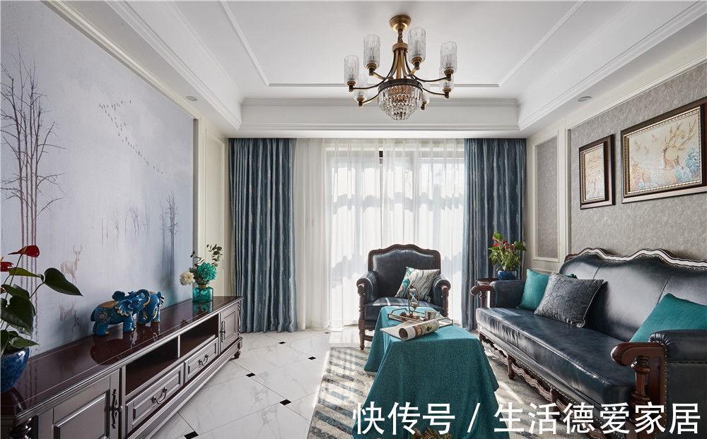 业主|孔雀蓝和孔雀绿携手,构成优雅独特的摩登范新家,真是太特别了