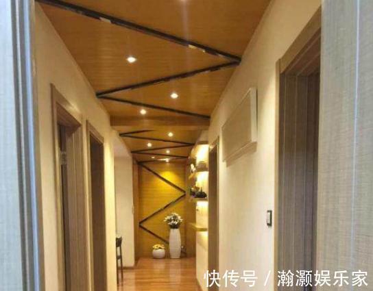 中式|85㎡新中式风装修，玄关就很个性，书柜''藏''着一张床，实用
