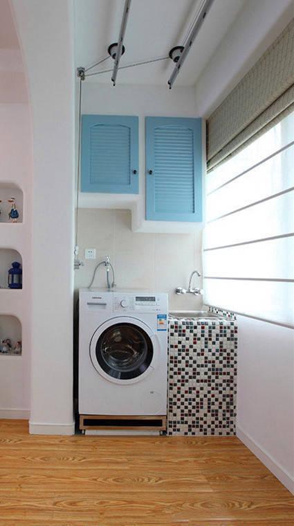 实用|阳台这样设计,洗衣机摆放整洁实用,不占用空间,适合大小户型