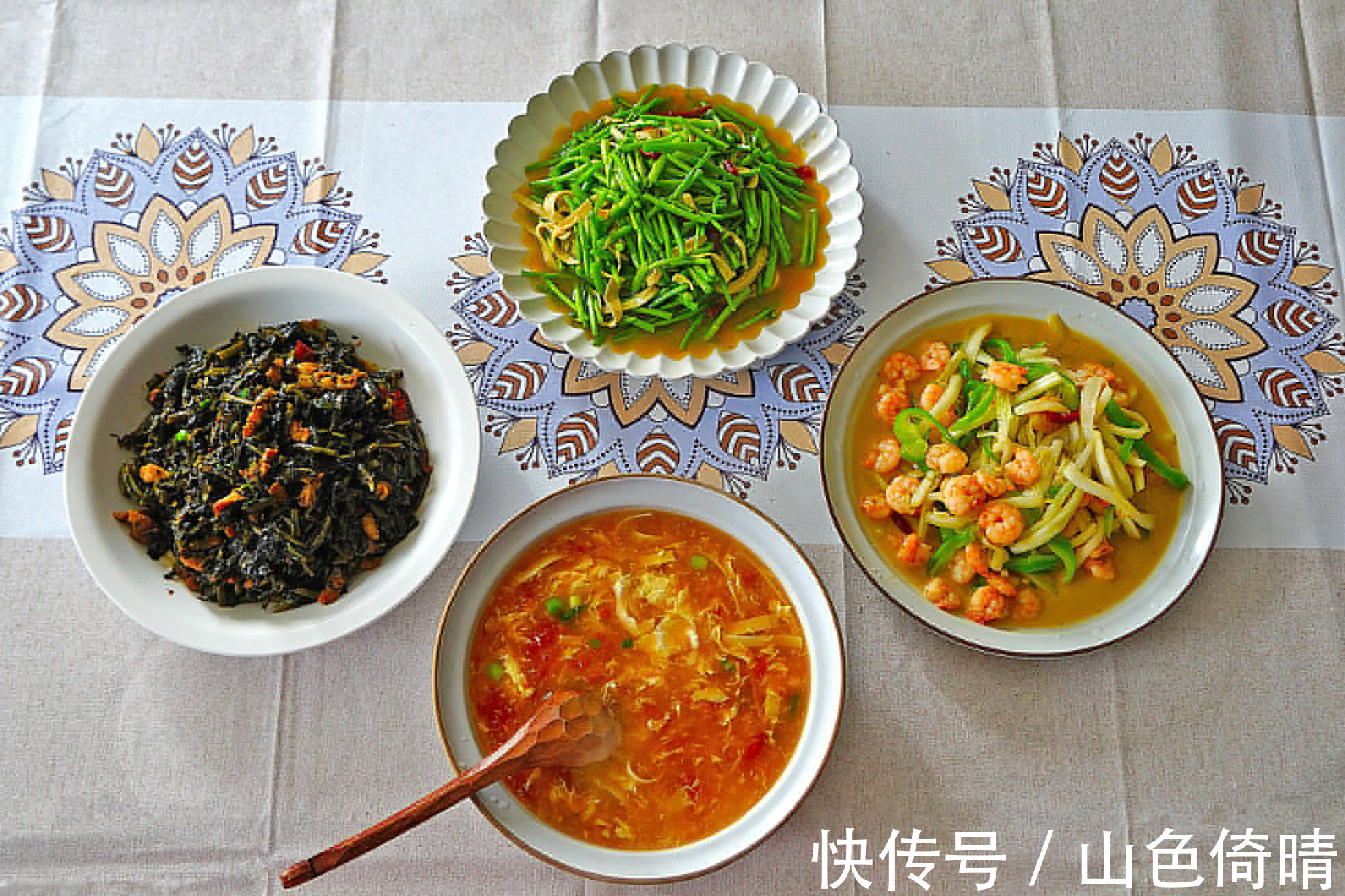 苏北|晒苏北一家三口的周末午餐,25块钱做四道菜,网友们太值了