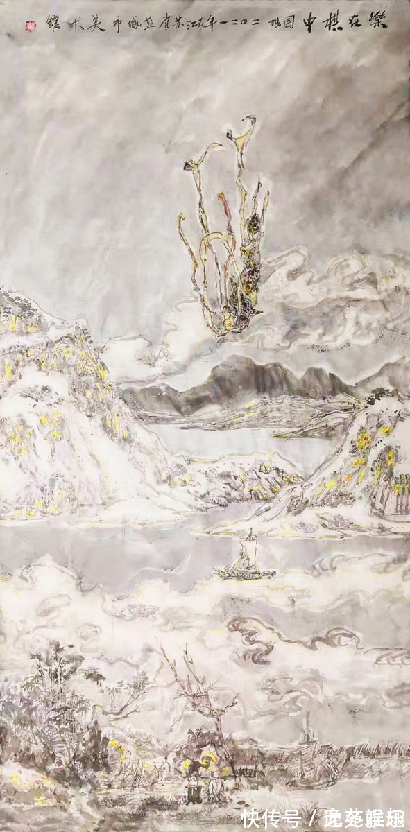 画家$「画作欣赏」一帘烟柳一路风景,画家余国城作品欣赏