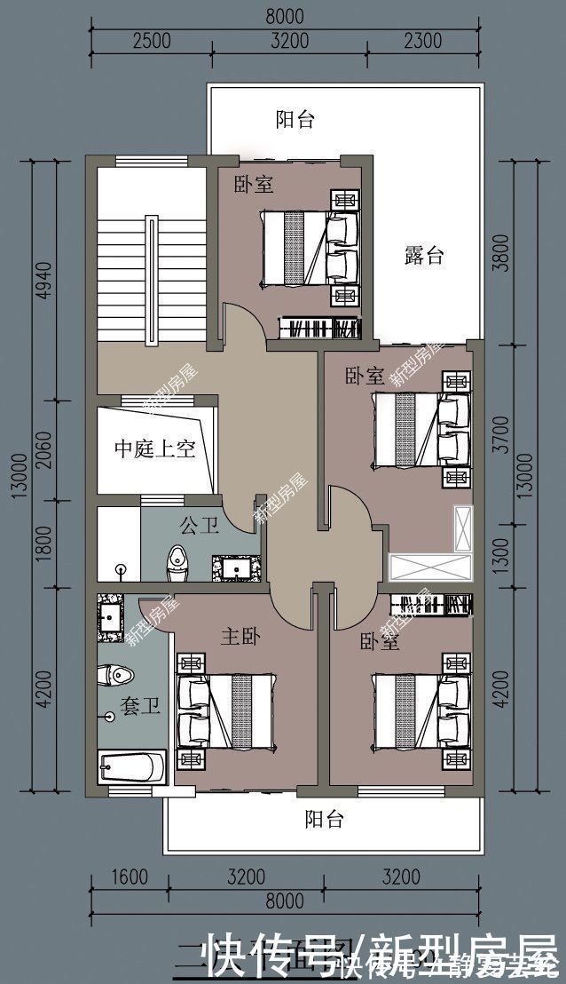露台|宅基地临街，建房应该怎么设计？分享8套图纸总有一套适合你