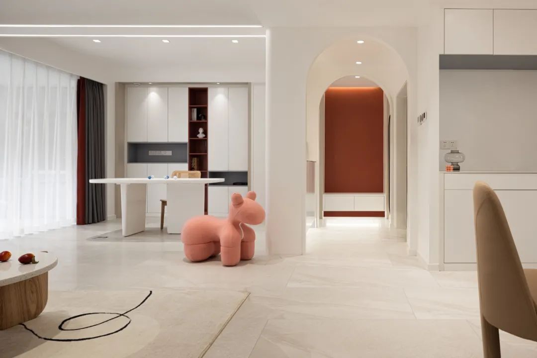 定制柜|120㎡现代简约,极简硬装也高档,玄关设计全场最亮